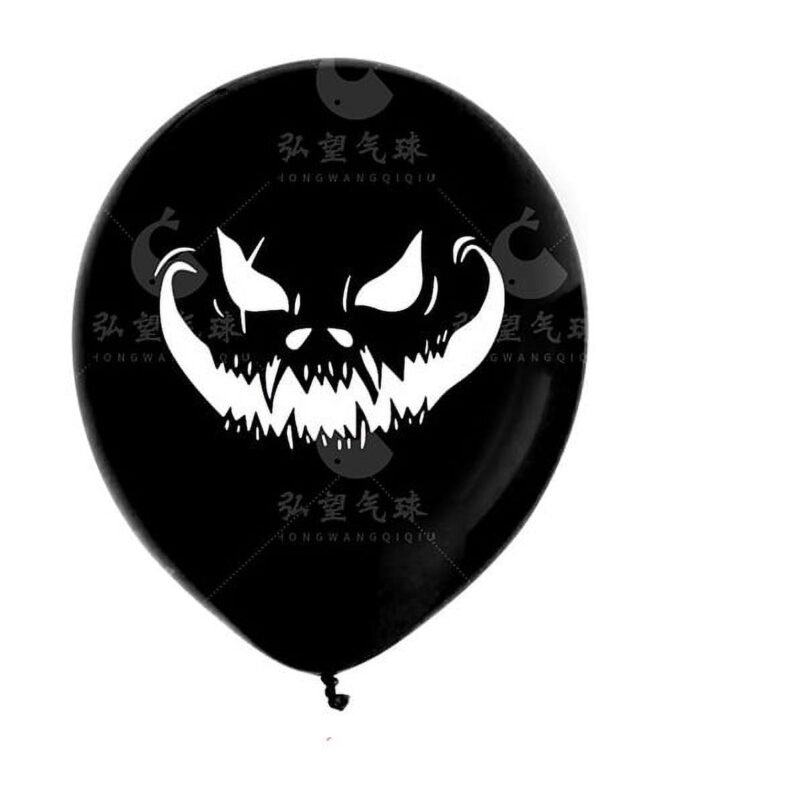 10pcs Halloween Latex Balloon 12" White Spooky Decoration Balloon Halloween Party Balloon