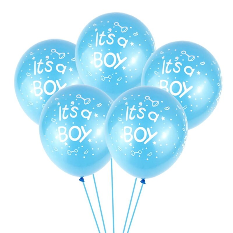10pcs It's a Boy Blue Baby Shower Latex Balloon Baby Boy Party Balloons and Gender Reveal Decorations