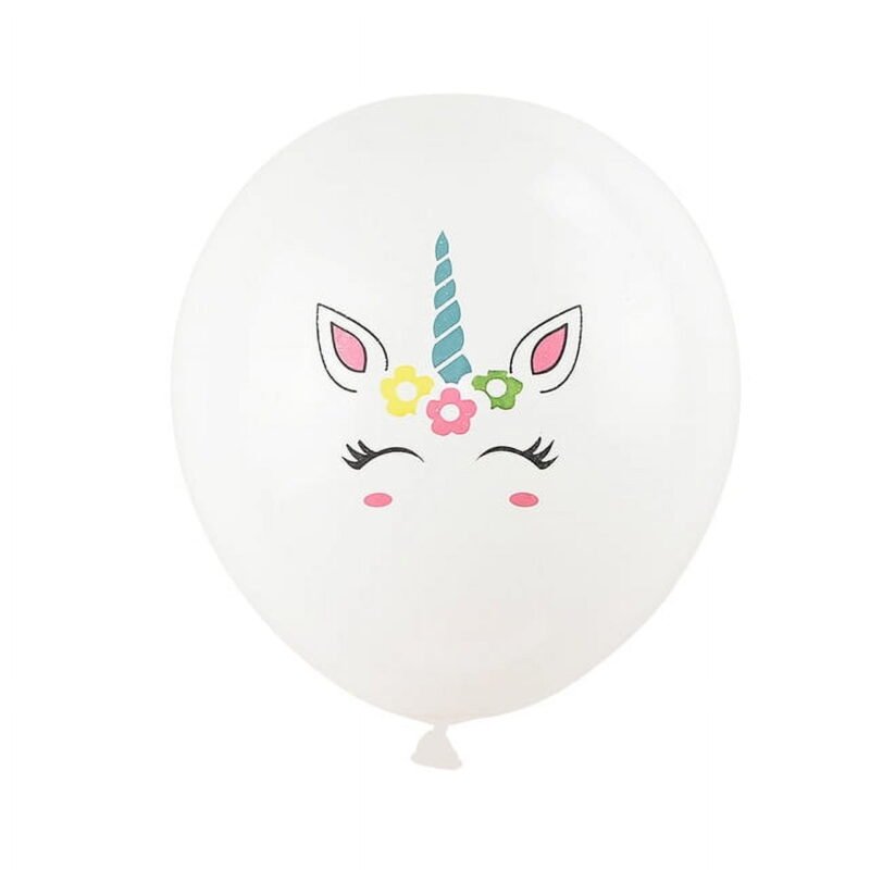 10pcs White Unicorn Latex Balloon Kids Birthday Balloons and Unicorn Themed Party Supplies