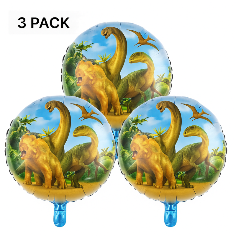 18" Dinosaur Shaped Mylar Foil Balloon - Perfect for Happy Birthdays and Other Celebrations