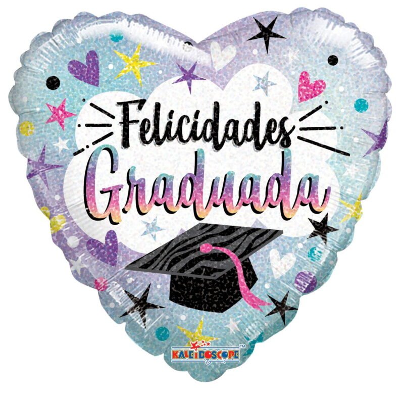18" Felicidades Graduada Gradient Spanish Graduation Balloon