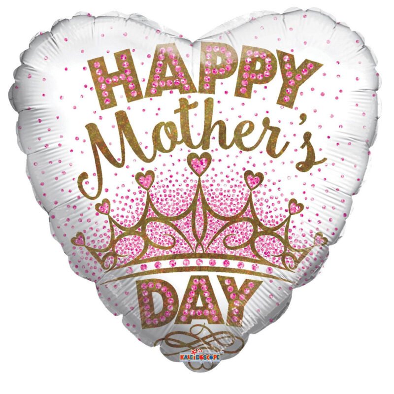 18" Mother's Day Crown Heart Shape Balloon