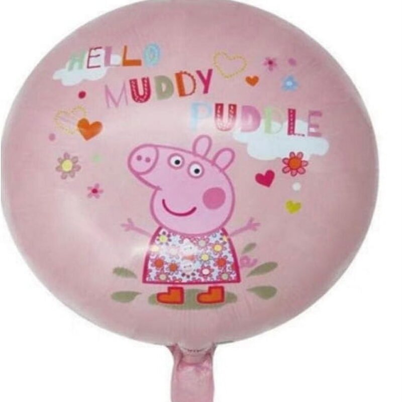 18 Peppa Pig Mylar Balloon - Muddy Puddles Theme for Kids Birthday and Peppa Pig Themed Parties