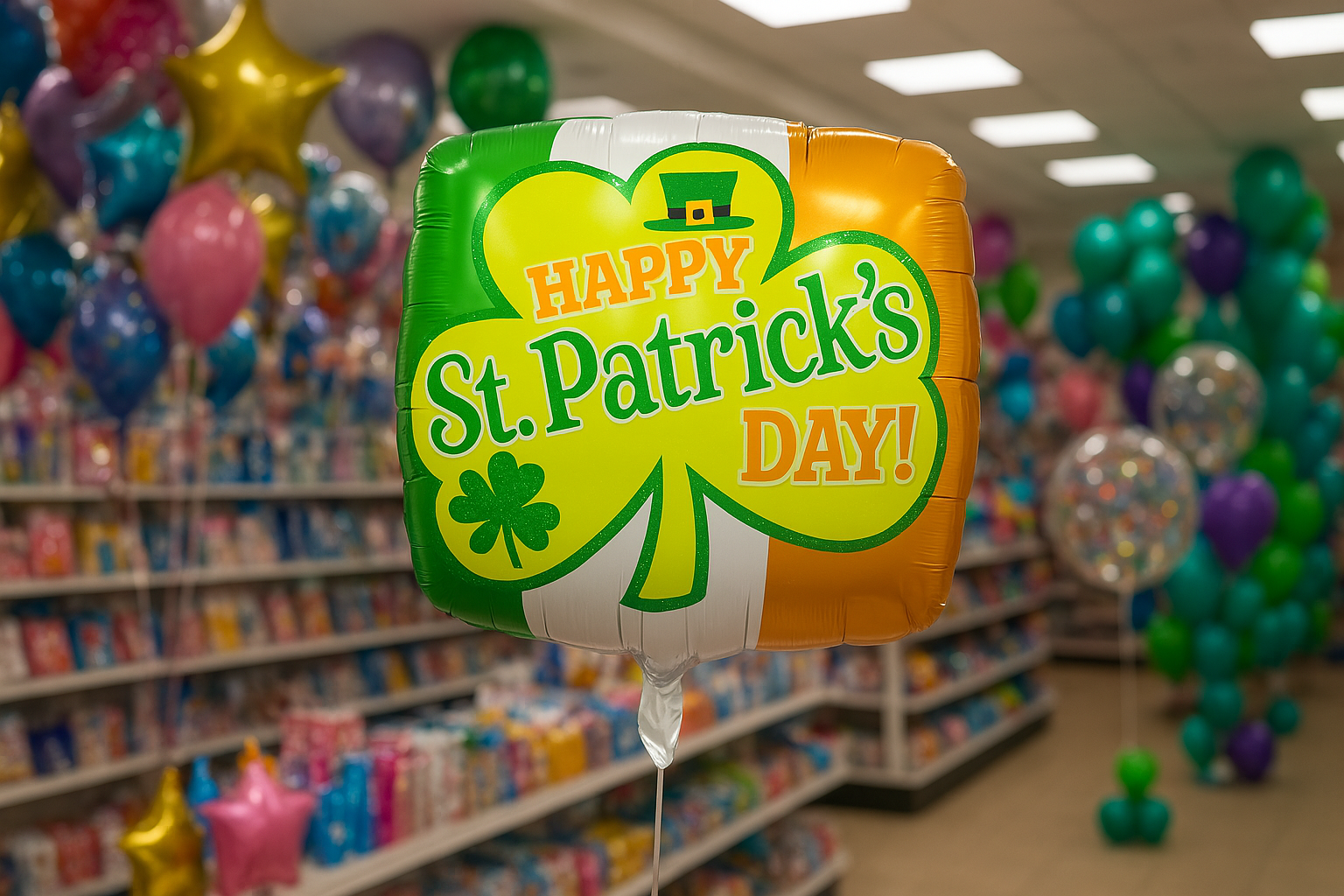 St. Patrick's Day Balloon Happy St. Patrick's Day Foil Mylar Balloon Celebration Balloon - Image 3