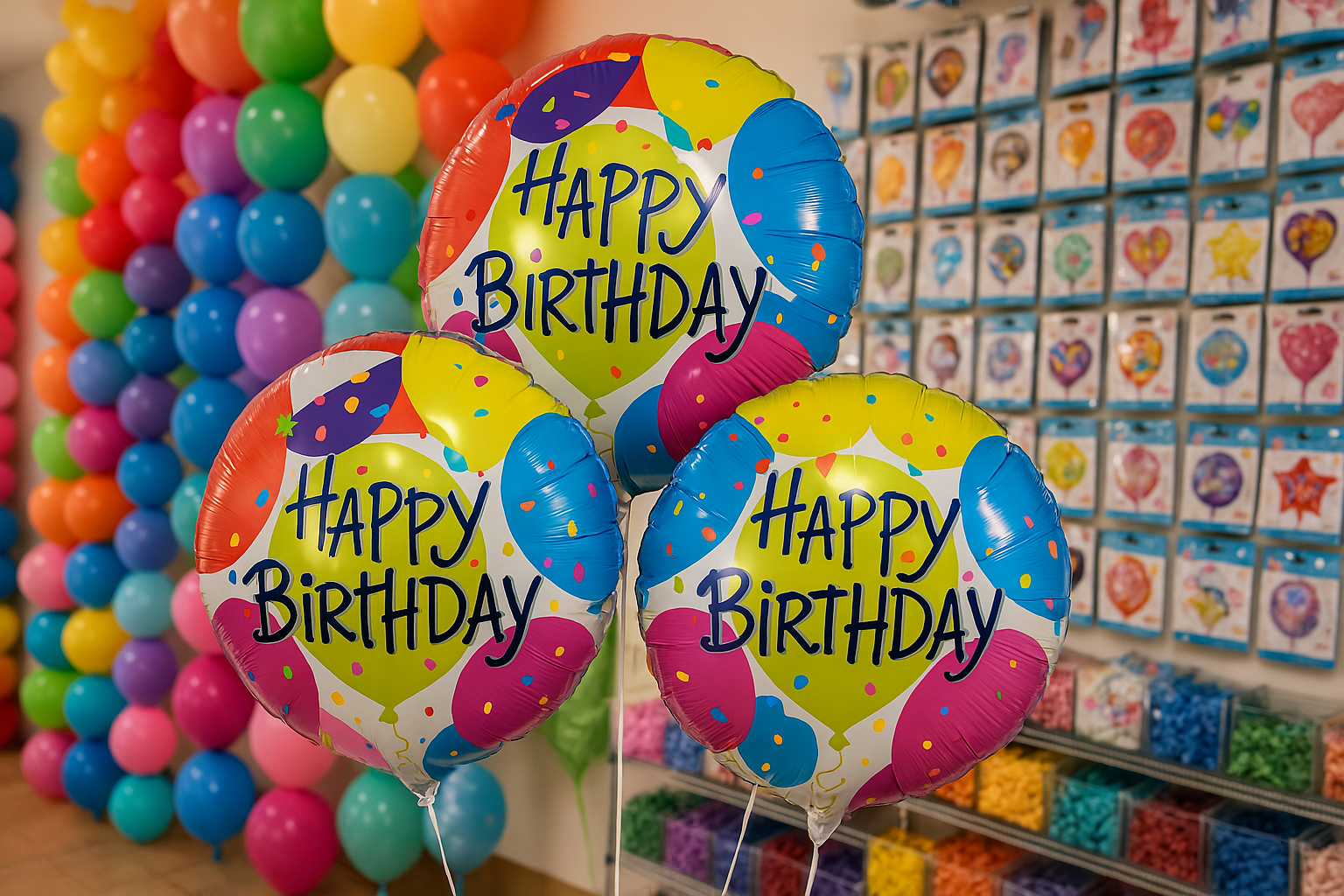 Happy Birthday Mylar Balloon Balloons for Birthday Party 18in Round Balloons - Image 3