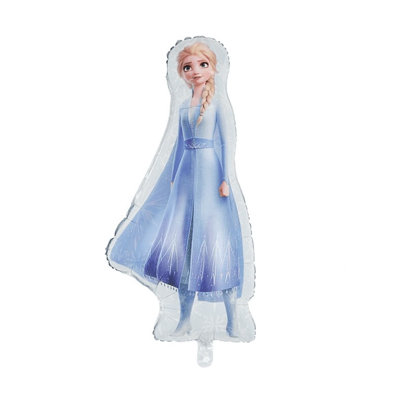Frozen 9th Birthday Party Balloons Elsa Foil Set Blue Purple balloons - Image 3