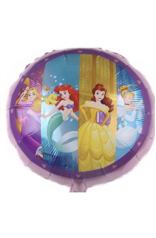 Disney Princess 4th Birthday Foil Balloon Set Ariel Number Pink Purple Girls - Image 2