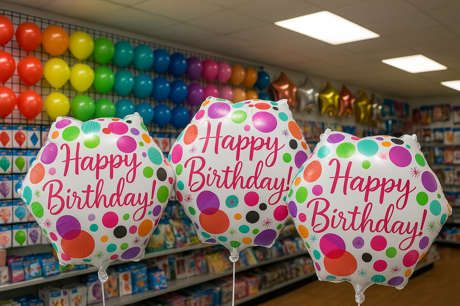 Happy Birthday Foil Balloon Balloons for Birthday Party 18in Round Balloons - Image 2