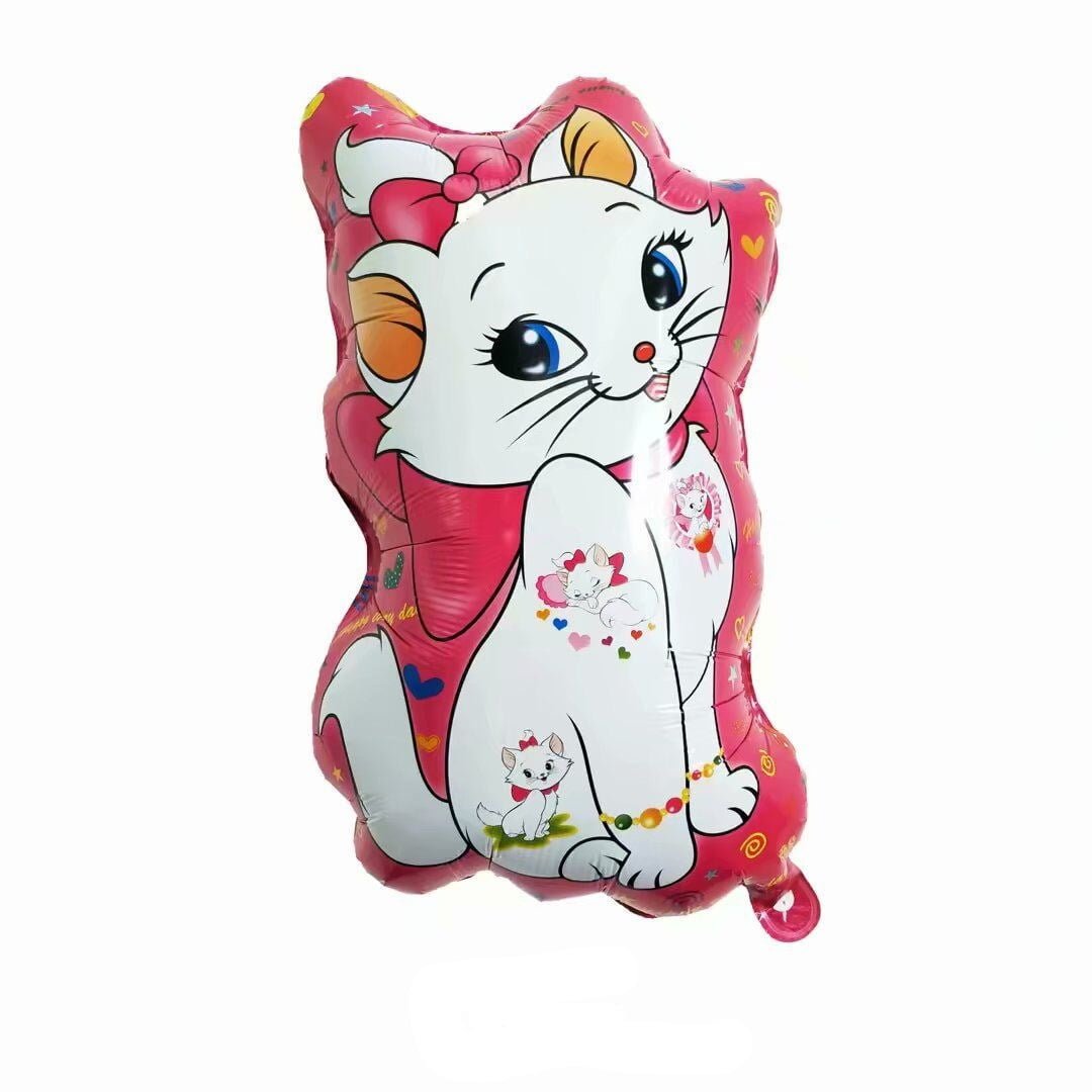 Number 8 Birthday Balloon Set; Pink Cat; Girl's Party Decor - Image 2