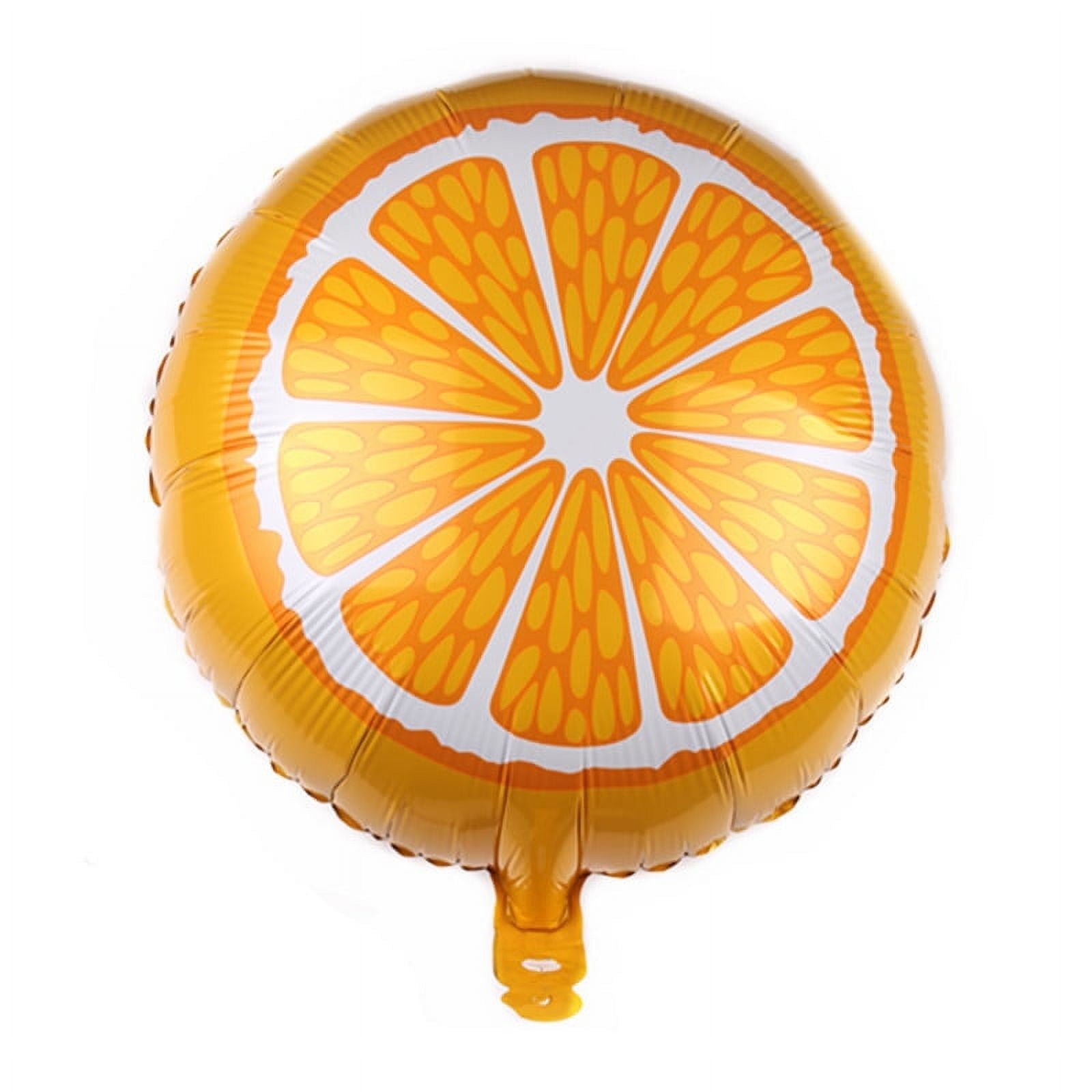 Full Orange 18" Foil Balloon, Fruit-Themed Mylar Party Decorations - Image 3