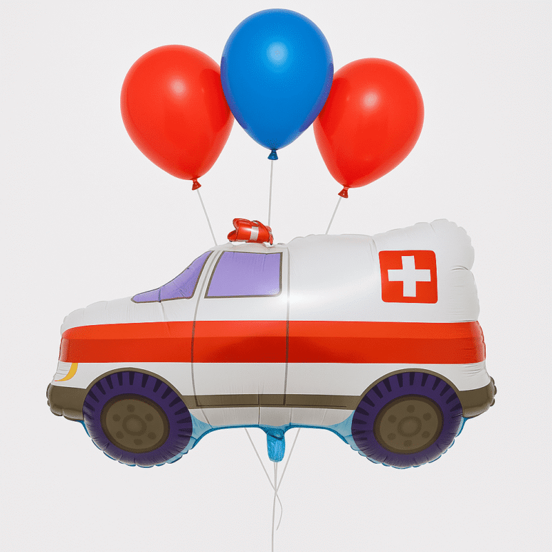 Ambulance Balloon Emergency Response Ambulance Balloon for Party Decorations