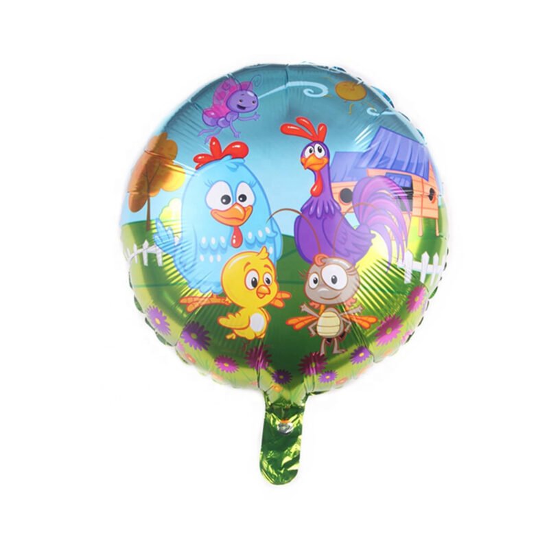 Animal Theme Chicken Farm Mylar Balloons - Kids Birthday Decorations Decoration