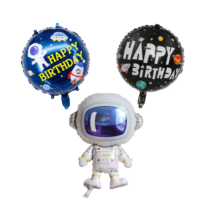 Astronaut and Space-Themed Happy Birthday Balloon Set for Kids Party Decorations