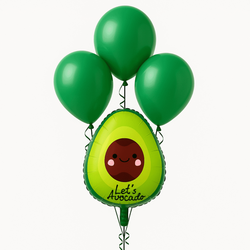 Avocado Shape Balloon - Let's Avocado Mylar Balloon Party Decorations