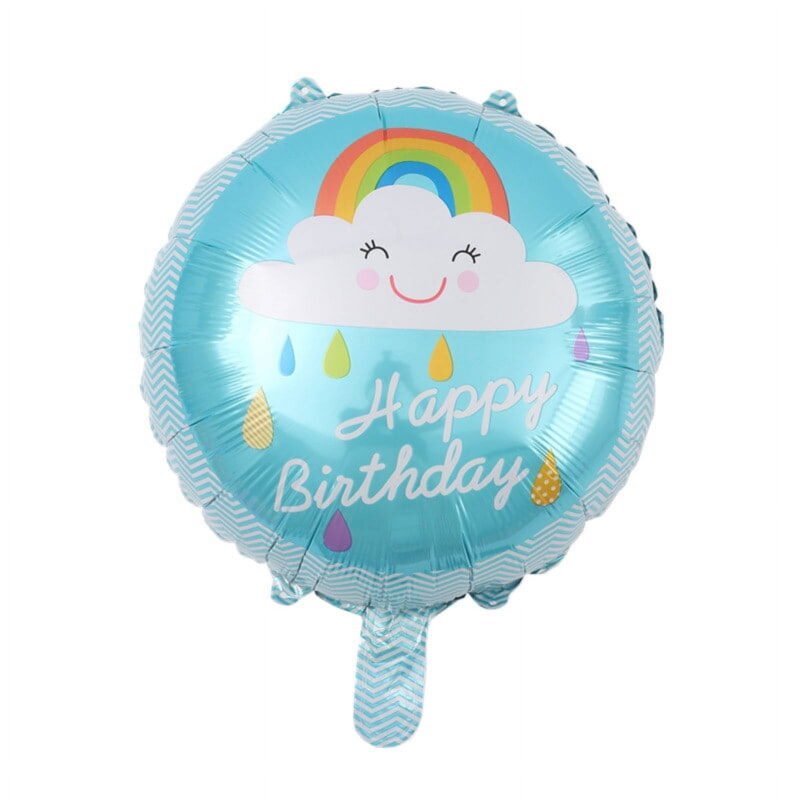 Blue Cloud Happy Birthday Mylar Balloon Blue Cloud Balloon