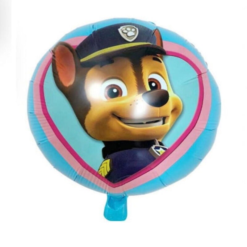 Chase Character 18" Foil Mylar Balloon Kids Birthday Balloons and Paw Patrol Themed Balloon