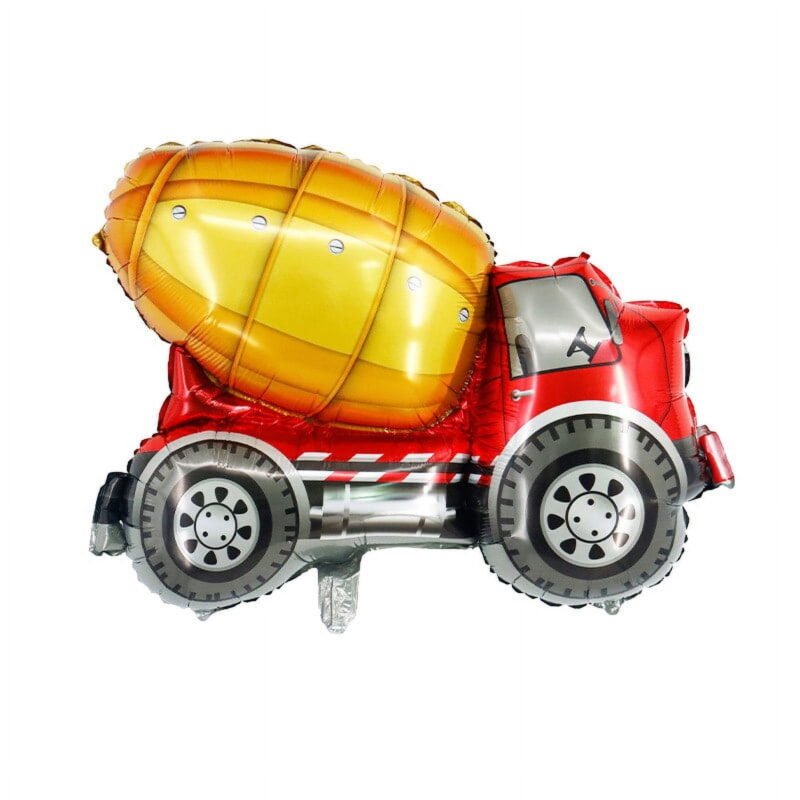 Concrete Mixer Balloon Construction Theme Mylar Foil Balloon Decorations