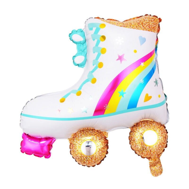 Dance Theme Roller Skate Shape Foil Balloon for Groovy Celebrations