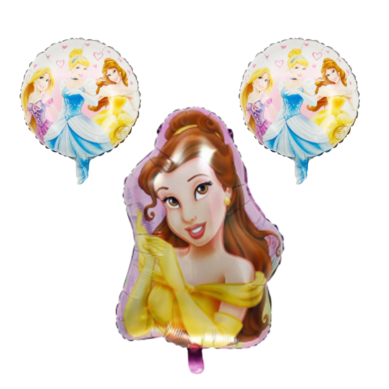 Disney Princess Belle Balloon Bouquet Birthday Party 3-Piece Set