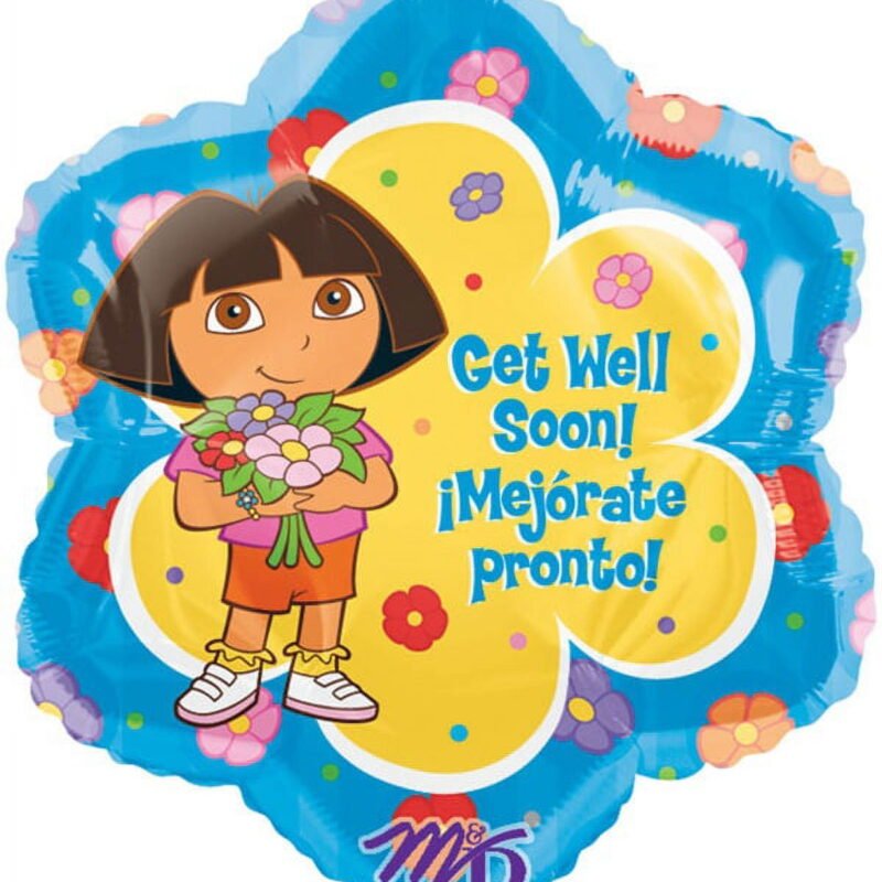 Dora Get Well Mejórate Pronto 18 Inch Get Well Mylar Balloon