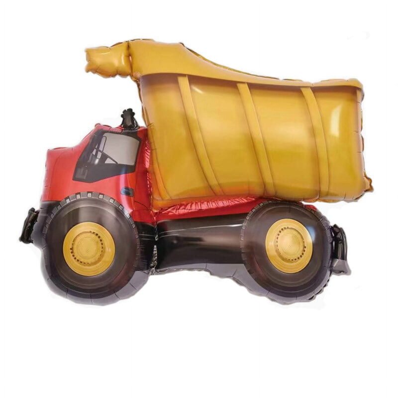 Dump Truck Shaped Mylar Foil Balloon for Construction-Themed Celebrations