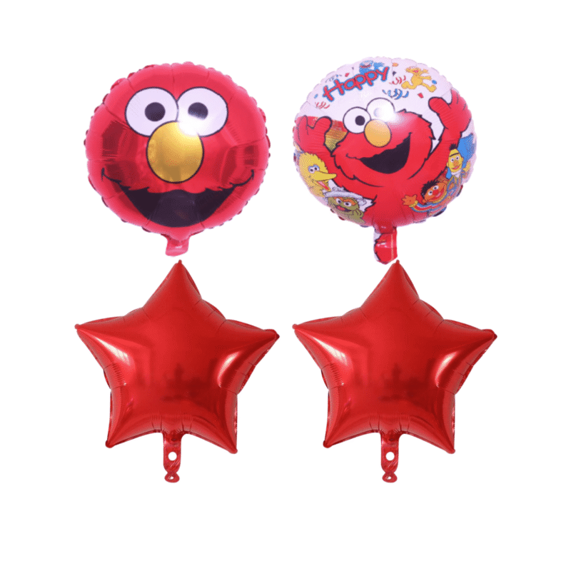 Elmo Sesame Street Birthday Party Foil Balloons Red Star Set