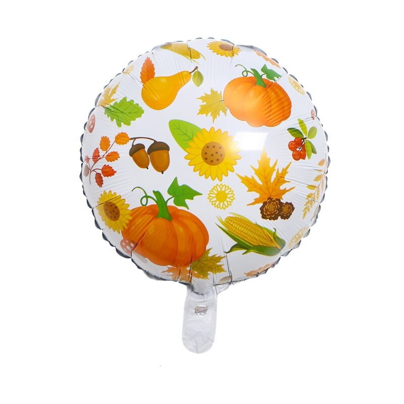Fall Theme Balloon 18" Foil Mylar Balloon Autumn Celebration Balloon