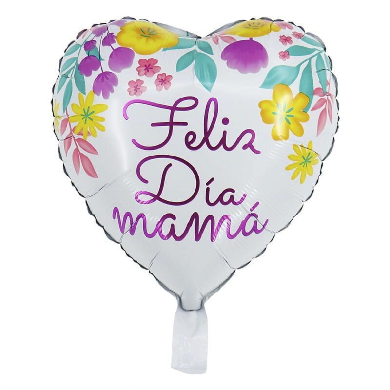 Feliz Dia De Las Madres Heart Shape Foil Balloon for Mother's Day