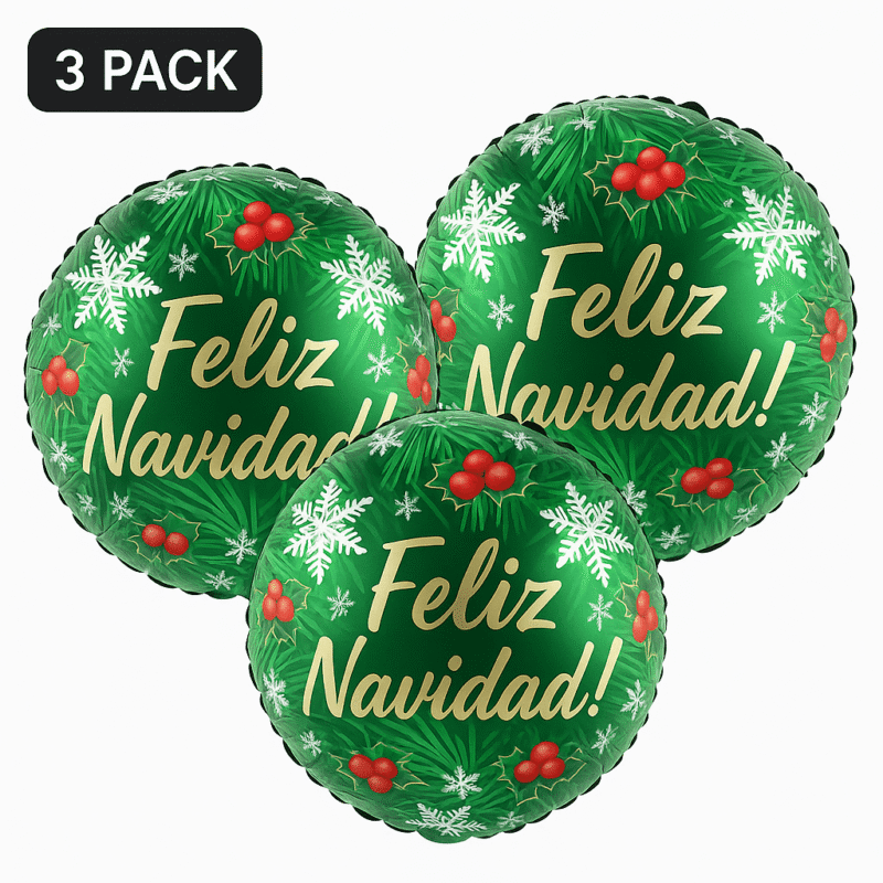 Feliz Navidad Balloon Merry Christmas Mylar Foil Balloon Holiday Party