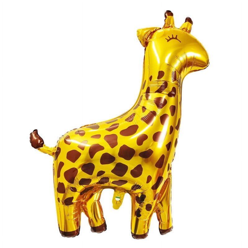 Giraffe Shape Foil Balloon Kids Birthday Balloons and Safari Animal Party Supplies