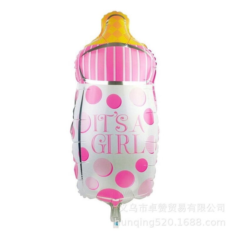 Girl's Baby Shower Bottle Balloon Foil Baby Bottle Shape It's a Girl Celebration Balloon