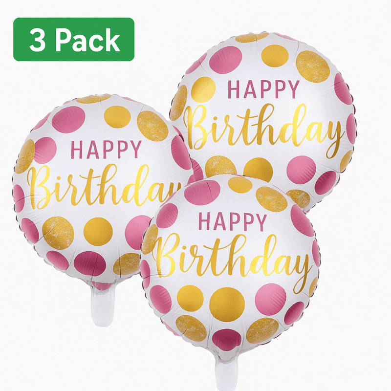 Happy Birthday Foil Balloon 18" Round Balloons