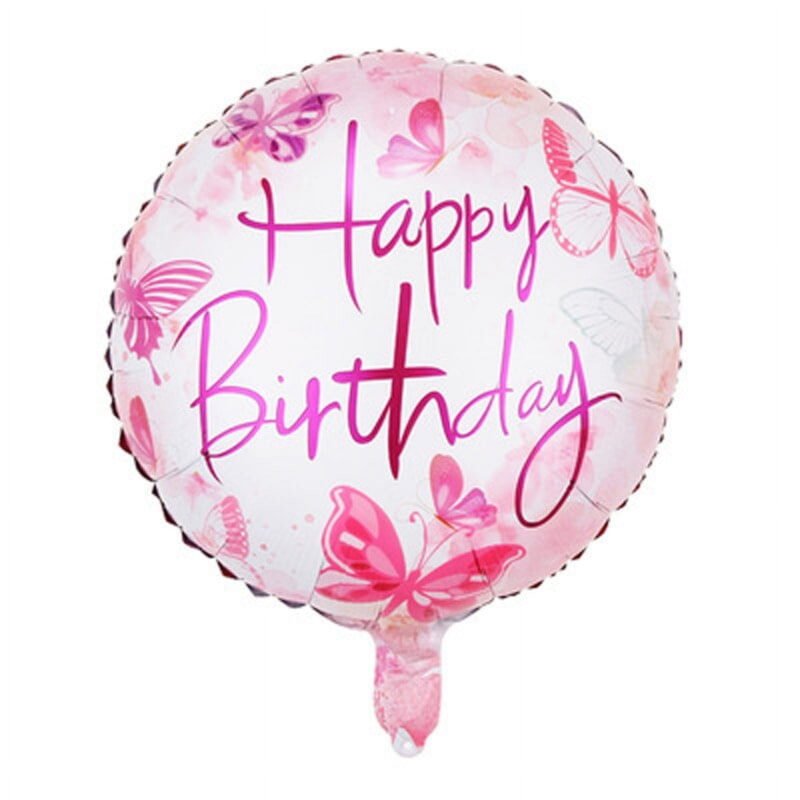 Happy Birthday Foil Balloon 18in Round Aluminum Balloons Party Décor