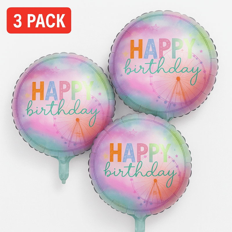 Happy Birthday Foil Balloon 18in Round Balloons