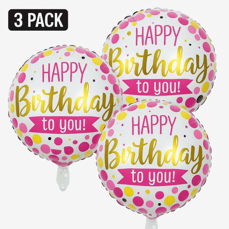 Happy Birthday Foil Balloon 18in Round Balloons