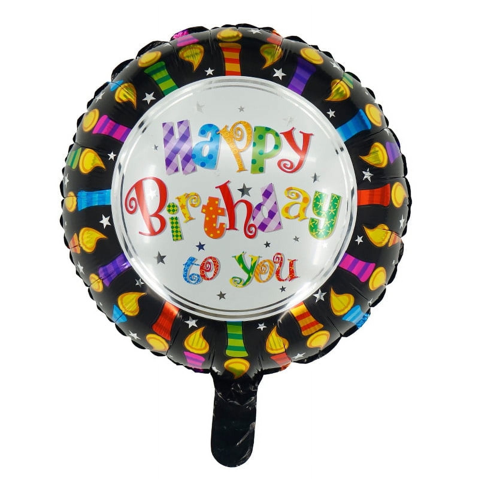 Happy Birthday Mylar Balloon 18" Rounded Foil Birthday Balloon Party Celebration
