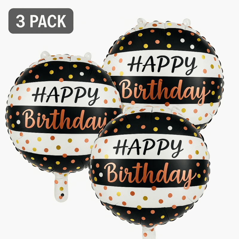 Happy Birthday Mylar Balloon 18in Round Aluminum Balloons Party Décor
