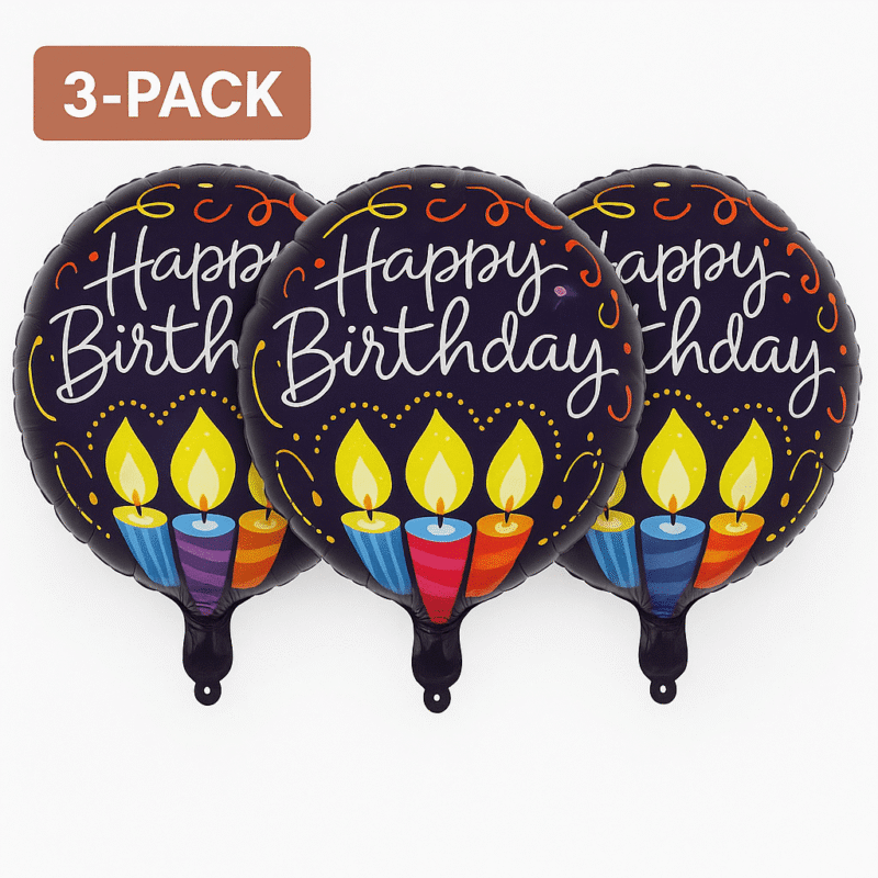 Happy Birthday Mylar Balloon 18in Round Aluminum Balloons Party Décor