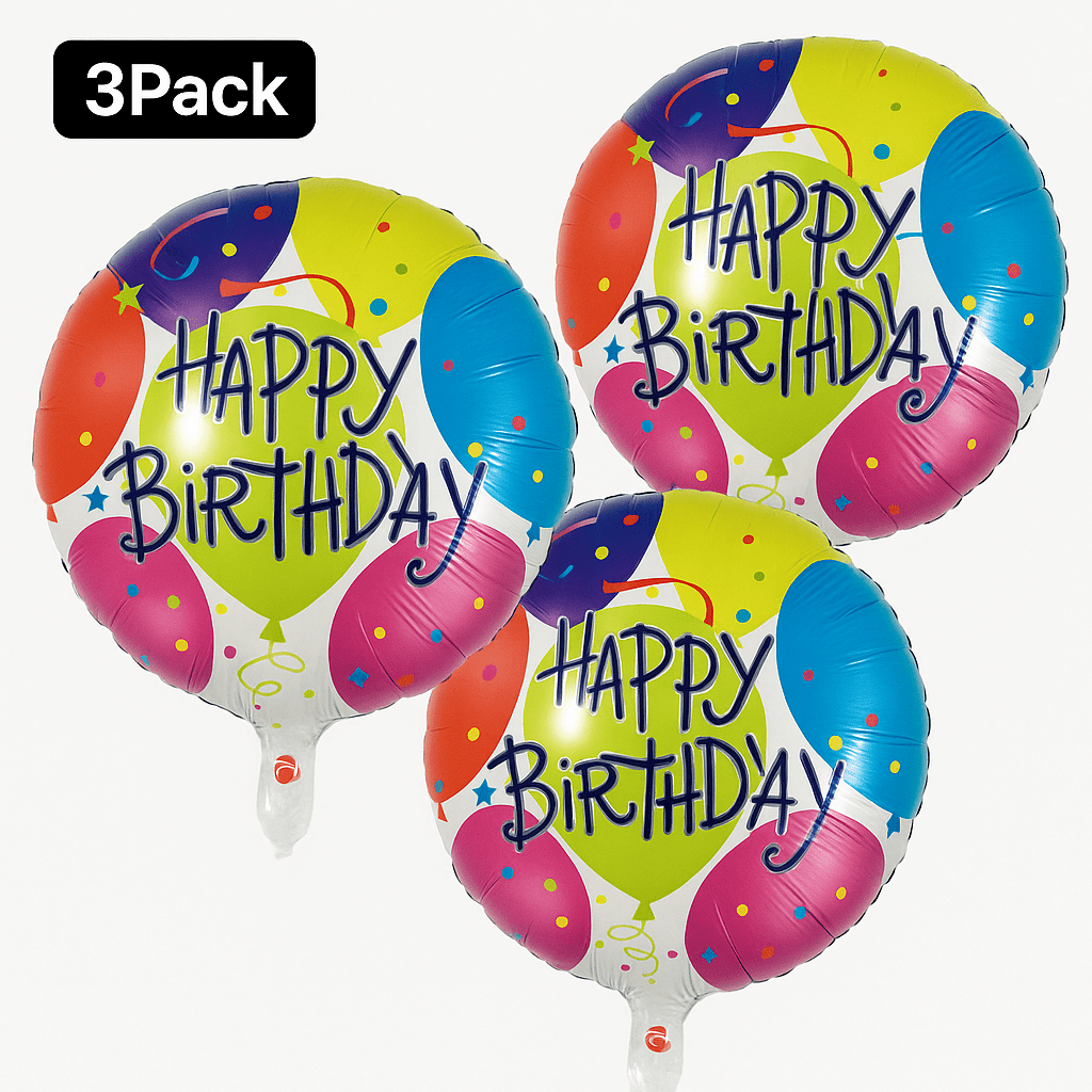 Happy Birthday Mylar Balloon Balloons for Birthday Party 18in Round Balloons