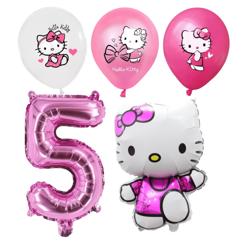 Hello Kitty 5th Birthday Party Balloons Pink Foil Set balloons