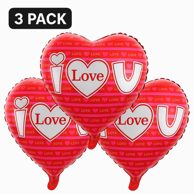 I Love You Mylar Hear Shape Balloon Valentine's Day Anniversary celebration