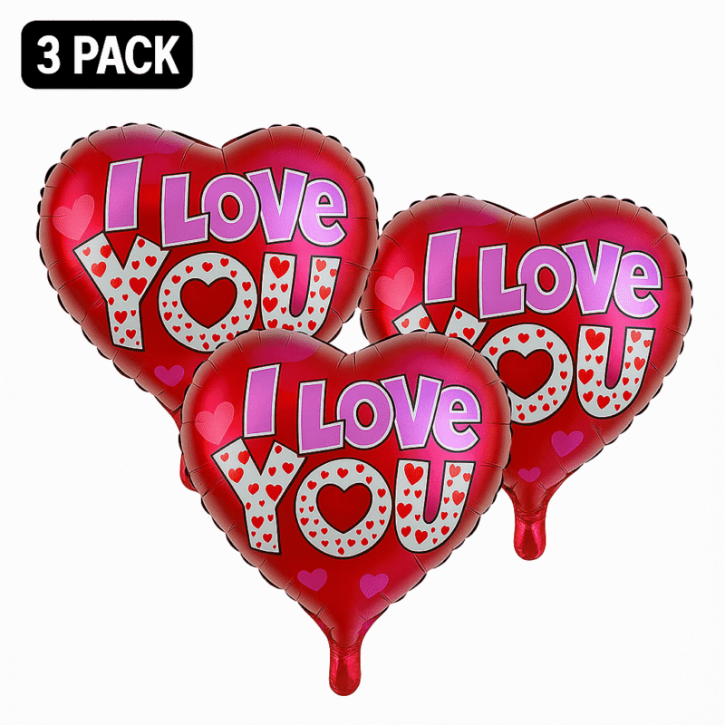 I love you Balloon Heart Shape Love Mylar Balloon Anniversary celebration