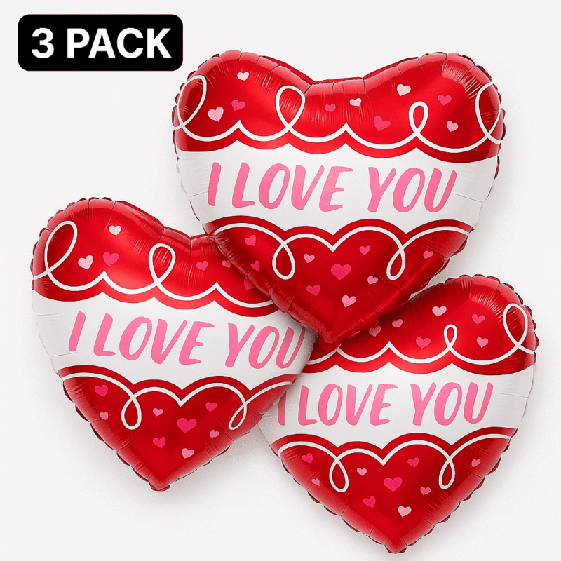 I love you Mylar Balloon Heart Shape Valentine's Day Romantic occasion