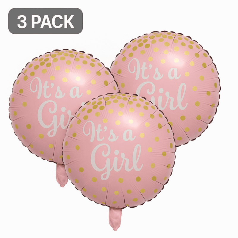 It's a Girl 18" Pink Foil Balloon Baby Shower Balloons and Gender Reveal Decorations