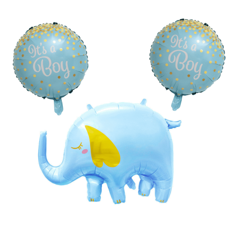 Its a Boy Baby Shower Balloon Set Blue Elephant and Round Balloons for Gender Reveal and Baby Shower Decorations