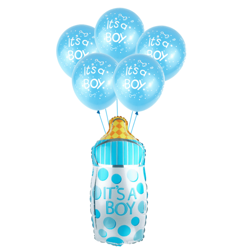 Its a Boy Baby Shower Balloon Set Blue Latex and Bottle Balloons for Gender Reveal and Baby Shower Decorations