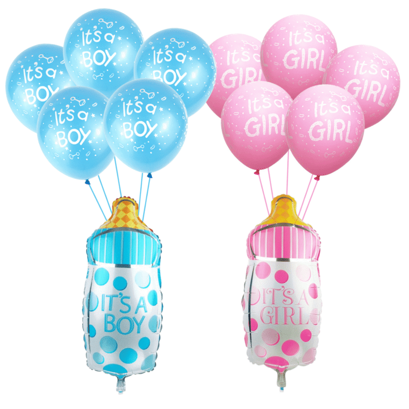 Its a Boy and Girl Baby Shower Balloon Set Bottle and Latex Balloons for Gender Reveal and Baby Shower Decorations
