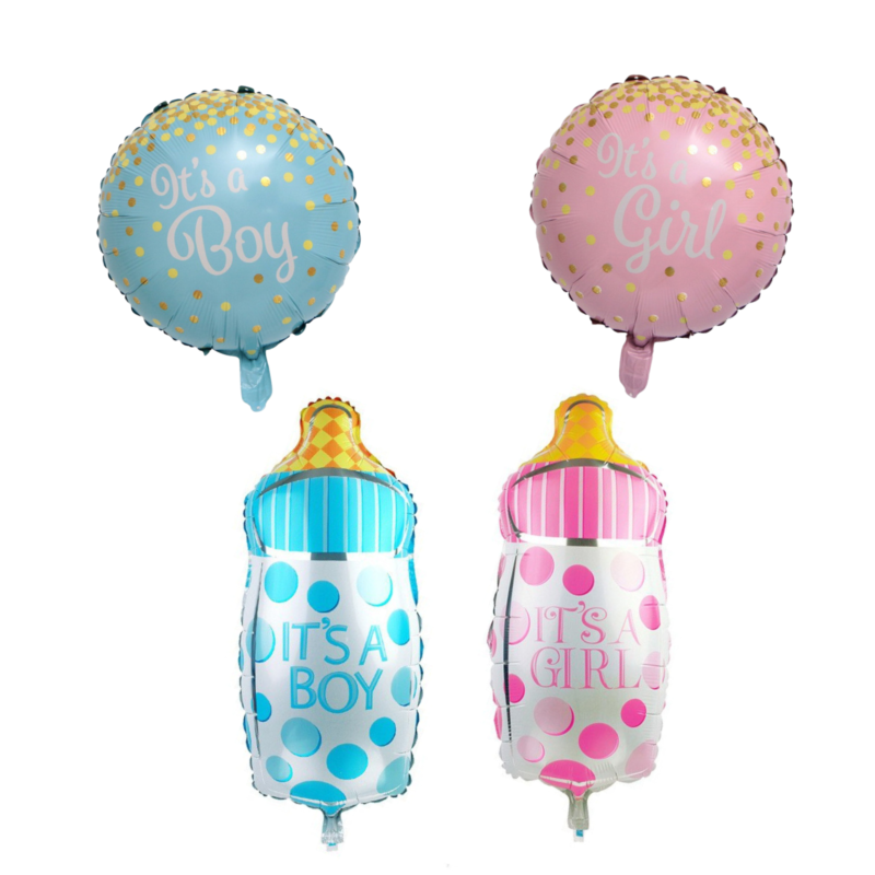 Its a Boy and Girl Baby Shower Balloon Set Bottle and Round Balloons for Gender Reveal and Baby Shower Decorations