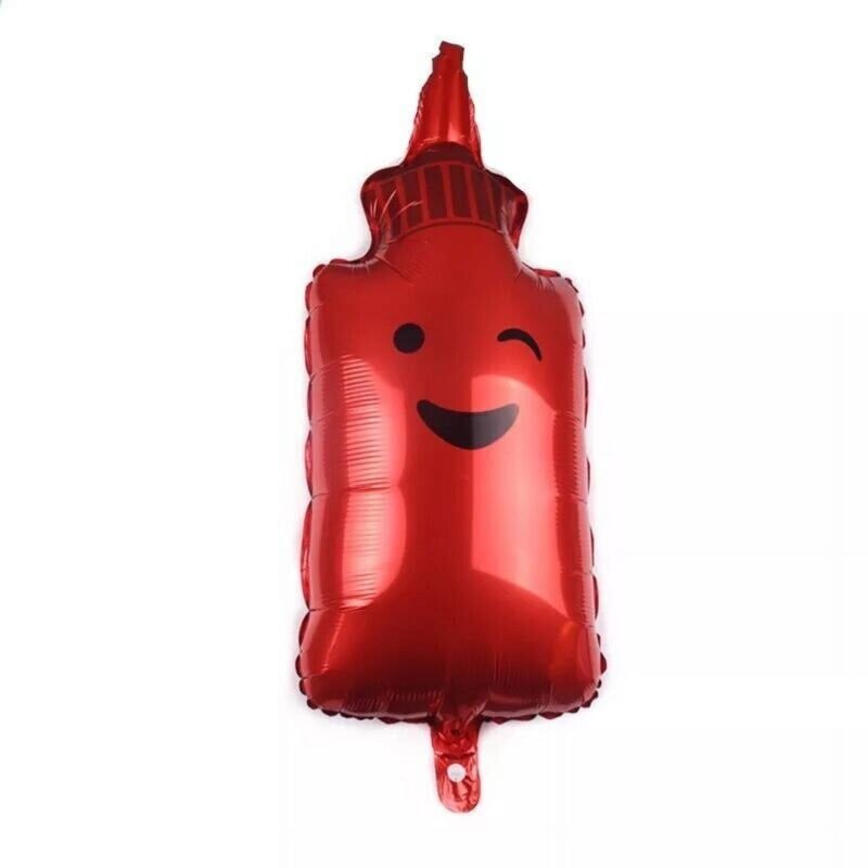 Ketchup Bottle Shape Foil Balloon Kids Birthday Balloons and BBQ Themed Party Supplies