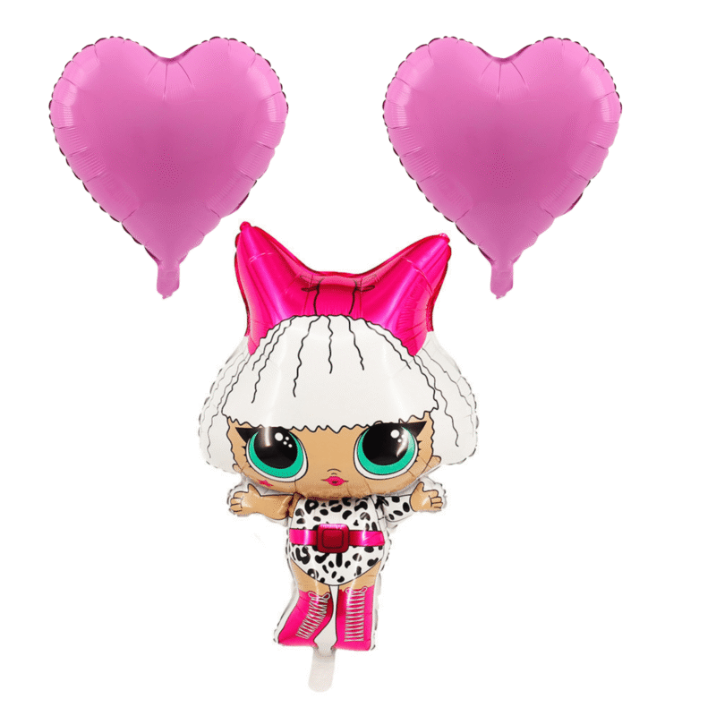 LOL Surprise Doll Foil Balloon Bouquet Birthday Party Pink